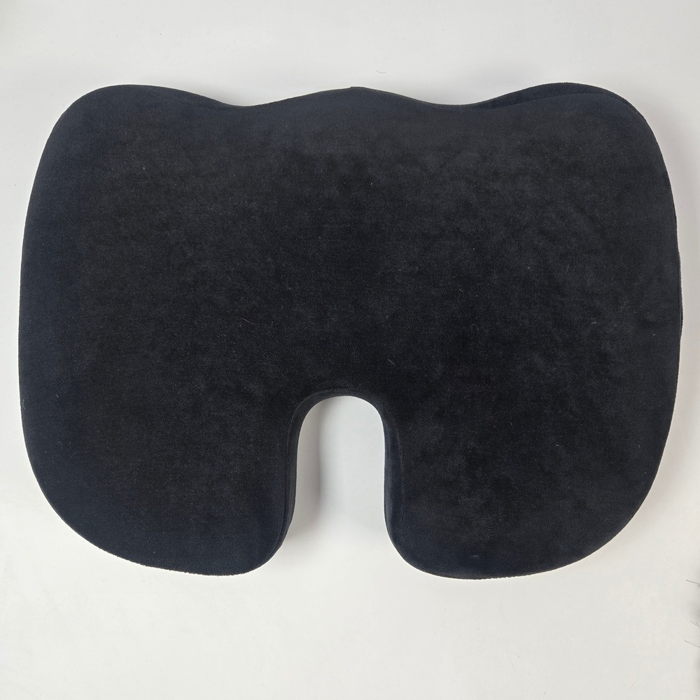 Bonmedico Seat Cushion Black Ergonomic Coccyx Tailbone Support Memory Foam